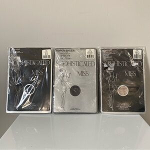 Lot of 3 Sophisticated Miss Super Sheer Pantyhose 15 Denier Assort Colors Sizes